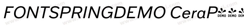 FONTSPRINGDEMO CeraP字体转换
